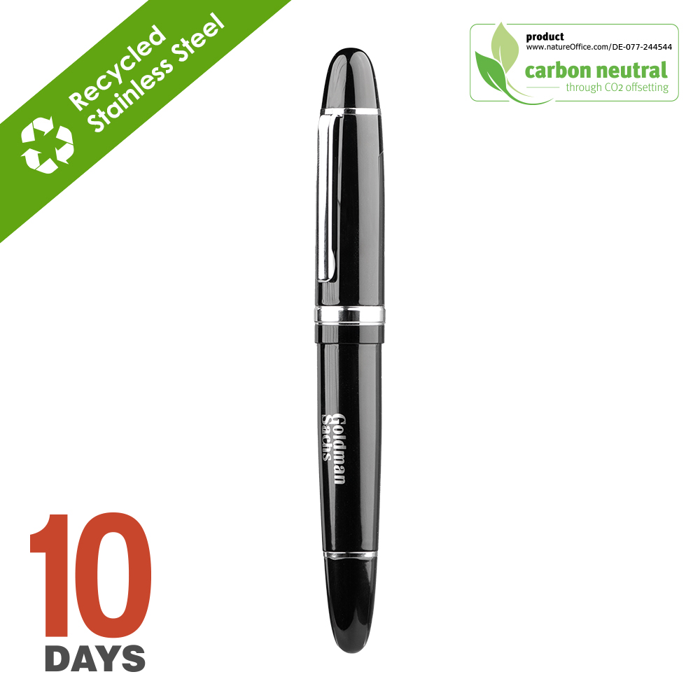 BND180 BIG PEN, Recycled S.S. roller stock black