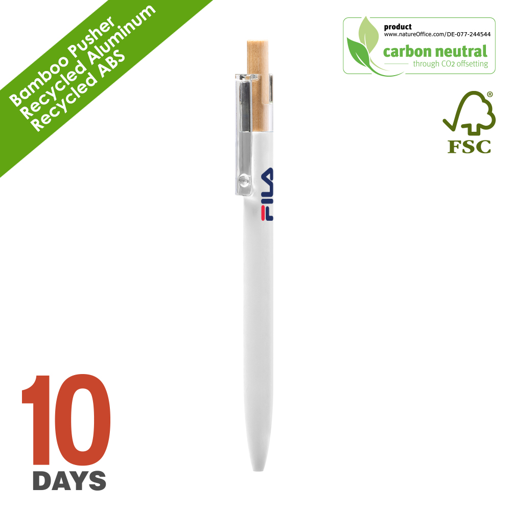 BND185 AAARR Recyled Alu ball pen White Matt STOCK