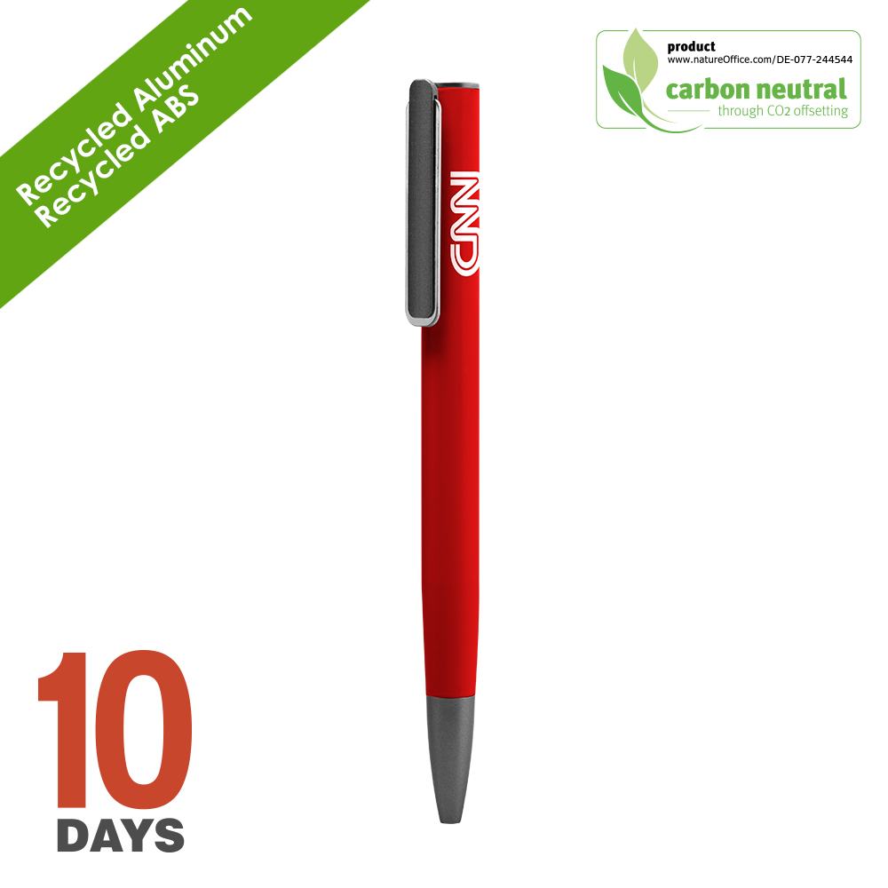 BND192 URRGH Recyled Alu ball pen red rubber sto