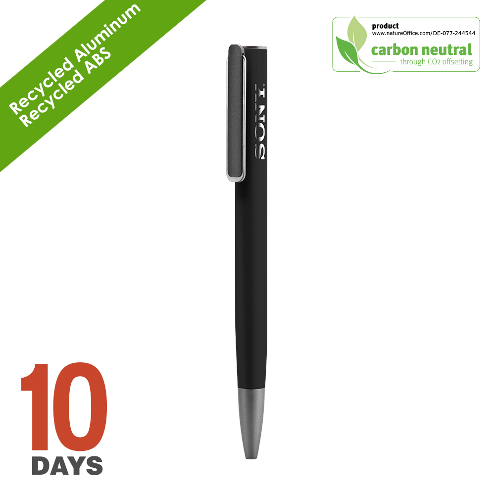 BND192 URRGH Recyled Alu ball pen black rubber sto