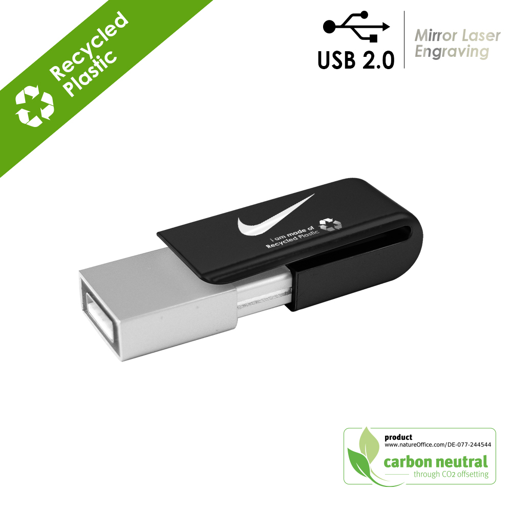 BND21 Clip, USB2.0 memory flash drive Recycled ABS
