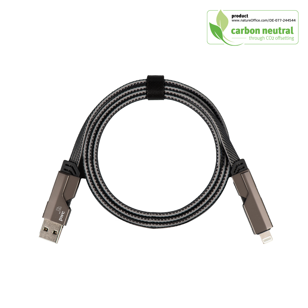 BND855 Universal 4 in 1 cable, RPET, 60W