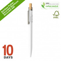 BND184 BAAM Recyled Aluminum ball pen Matt White