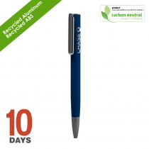 BND192 URRGH Recyled Alu ball pen blue rubber sto