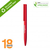 BND78XL Sari twist metal ball pen STOCK RED RUBBER