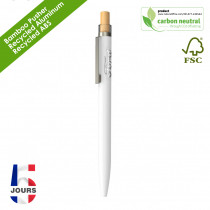 BND184 BAAM Recyled Aluminum pen White Stock FR