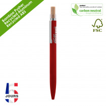 BND184 BAAM Recyled Aluminum pen Red Stock FR