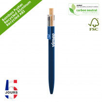 BND185 AAARR Recyled Alu ball pen Blue Rubber FR