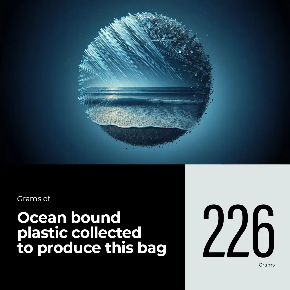 BND941XL_grams of plastic collected from the beach to do our bags.webp